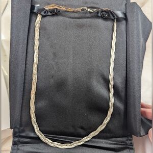 genuine sterling silver braided necklace 20" 16 Grams Stamped